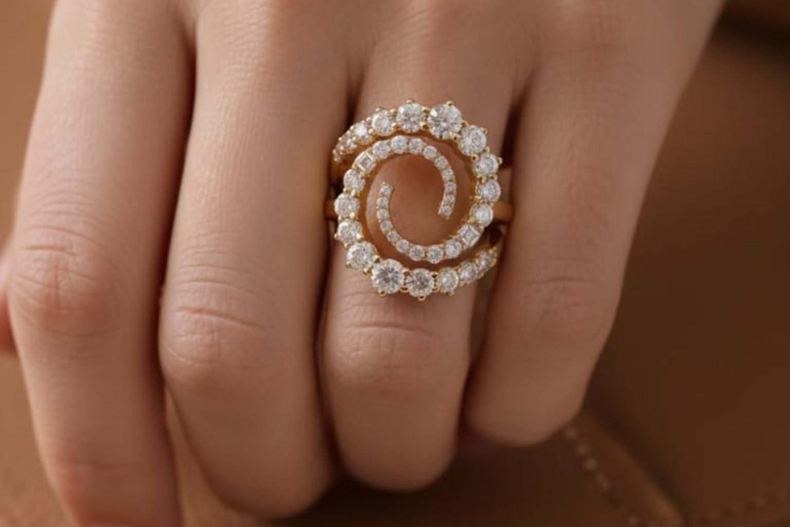 Eternal Spiral Diamond Ring
